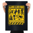 Aliens of the Universe - Prints Posters RIPT Apparel 18x24 / Black