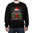 All I Want for Christmas is Moo - Crew Neck Sweatshirt Crew Neck Sweatshirt RIPT Apparel Small / Black