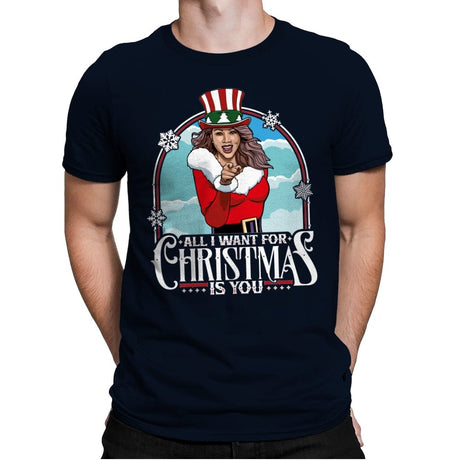 All I Want For Christmas Is You! - Mens Premium T-Shirts RIPT Apparel Small / Midnight Navy