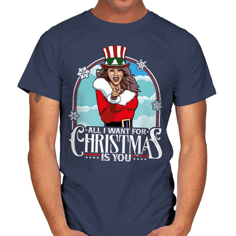 All I Want For Christmas Is You! - Mens T-Shirts RIPT Apparel Small / Navy