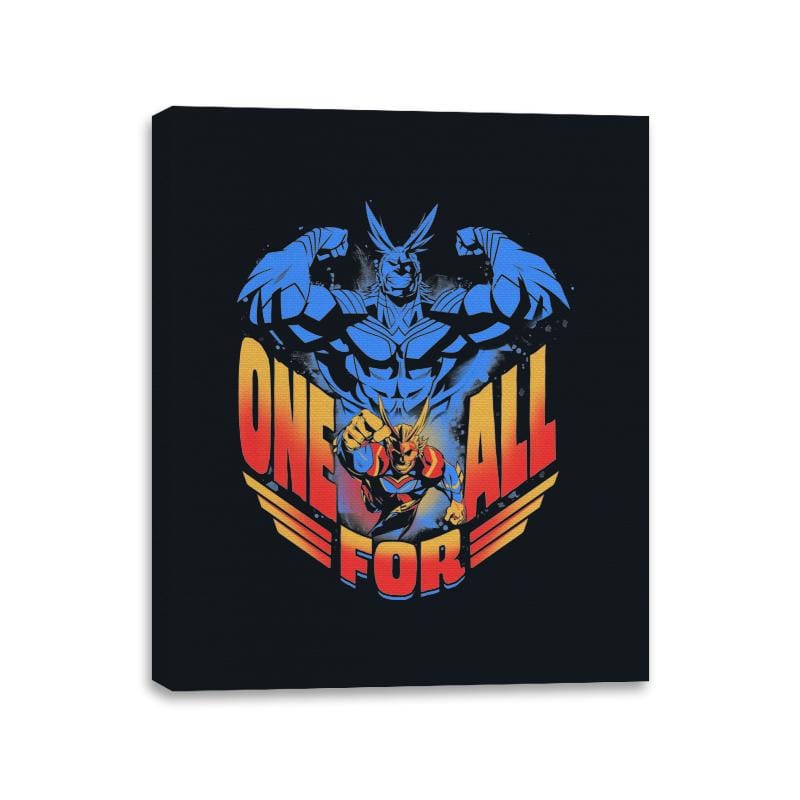 All Might - Canvas Wraps Canvas Wraps RIPT Apparel 11x14 / Black