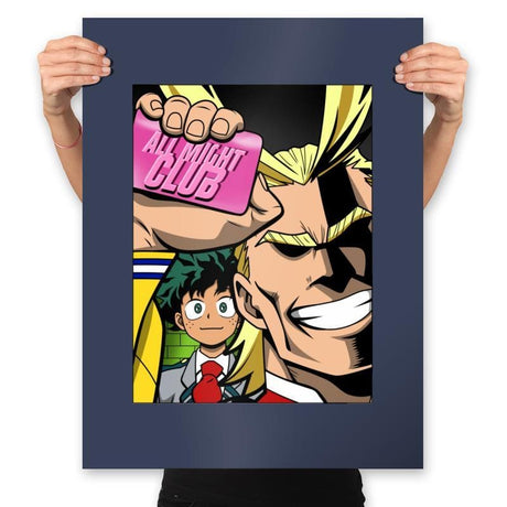 All Might Club - Prints Posters RIPT Apparel 18x24 / Navy