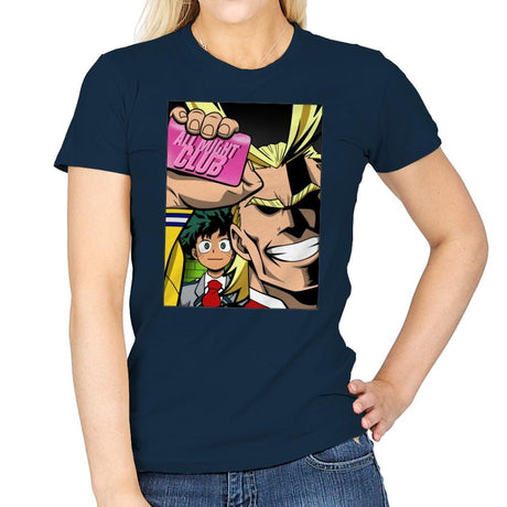 All Might Club - Womens T-Shirts RIPT Apparel Small / Navy