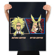 All Might Coffee - Prints Posters RIPT Apparel 18x24 / Black