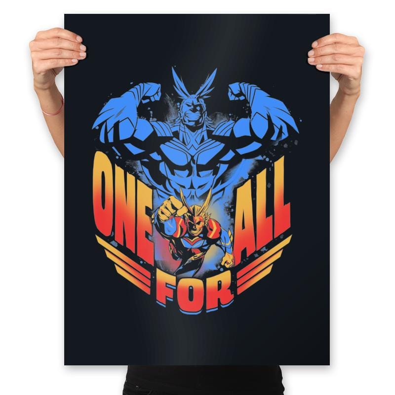 All Might - Prints Posters RIPT Apparel 18x24 / Black