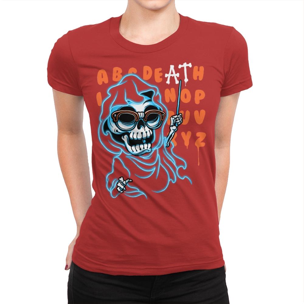 Alphadeath - Womens Premium T-Shirts RIPT Apparel Small / Red