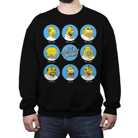 Alternative Homers - Crew Neck Sweatshirt Crew Neck Sweatshirt RIPT Apparel Small / Black