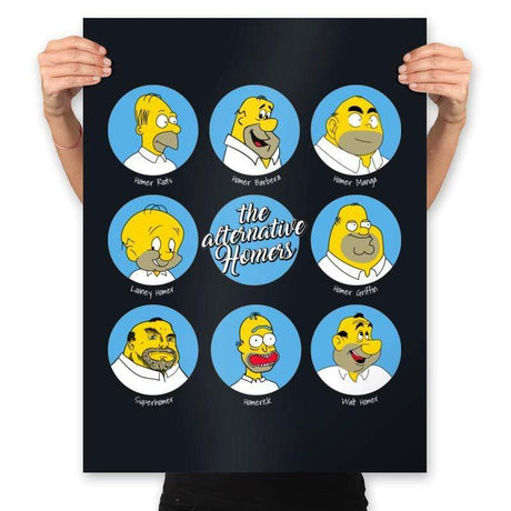 Alternative Homers - Prints Posters RIPT Apparel 18x24 / Black