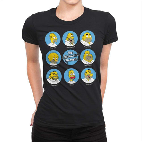 Alternative Homers - Womens Premium T-Shirts RIPT Apparel Small / Black