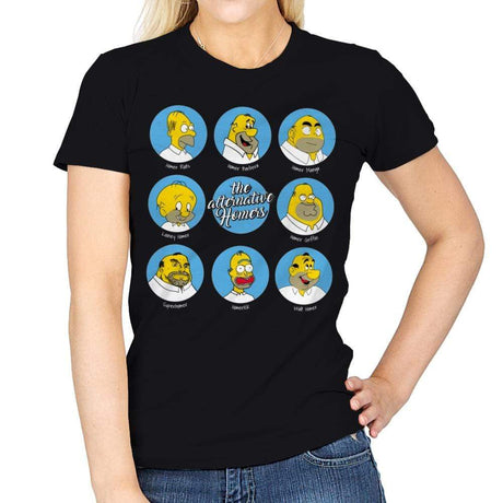 Alternative Homers - Womens T-Shirts RIPT Apparel Small / Black