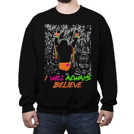 Always Believe - Crew Neck Sweatshirt Crew Neck Sweatshirt RIPT Apparel Small / Black