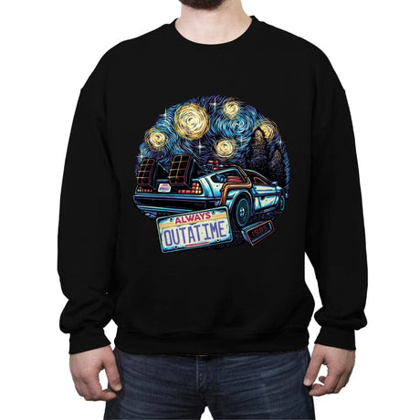 Always Outatime - Crew Neck Sweatshirt Crew Neck Sweatshirt RIPT Apparel Small / Black