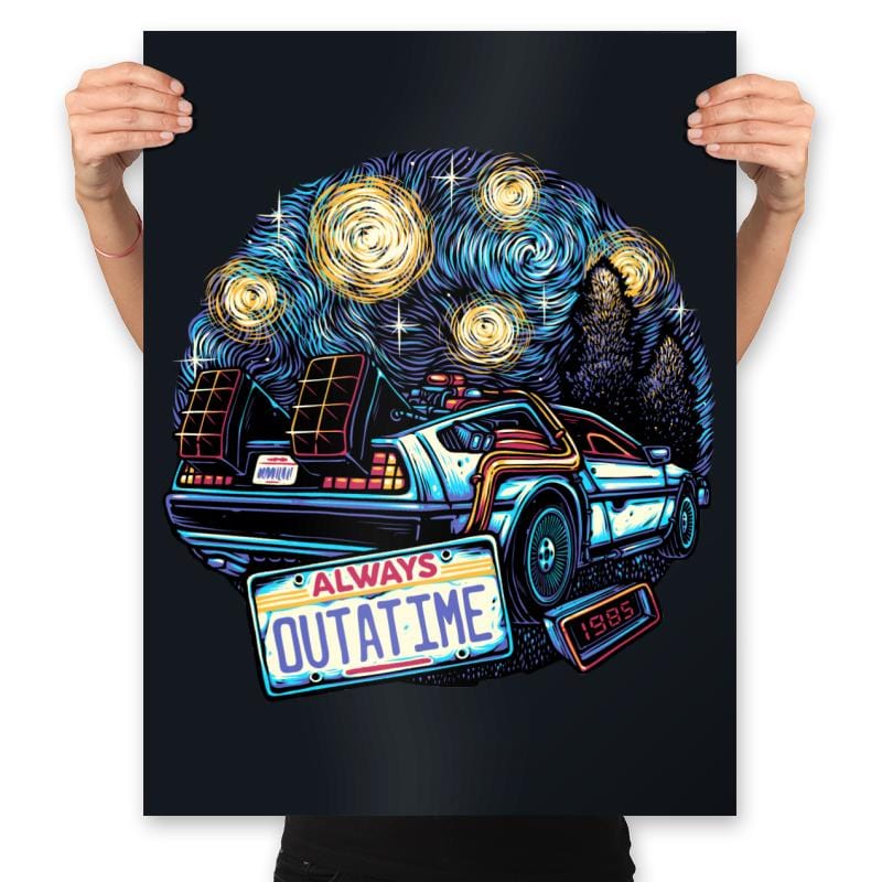 Always Outatime - Prints Posters RIPT Apparel 18x24 / Black