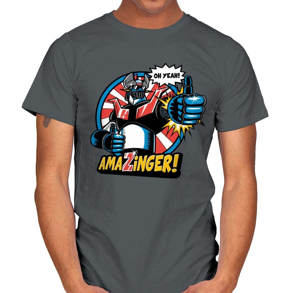 Amazinger - Mens T-Shirts RIPT Apparel Small / Charcoal