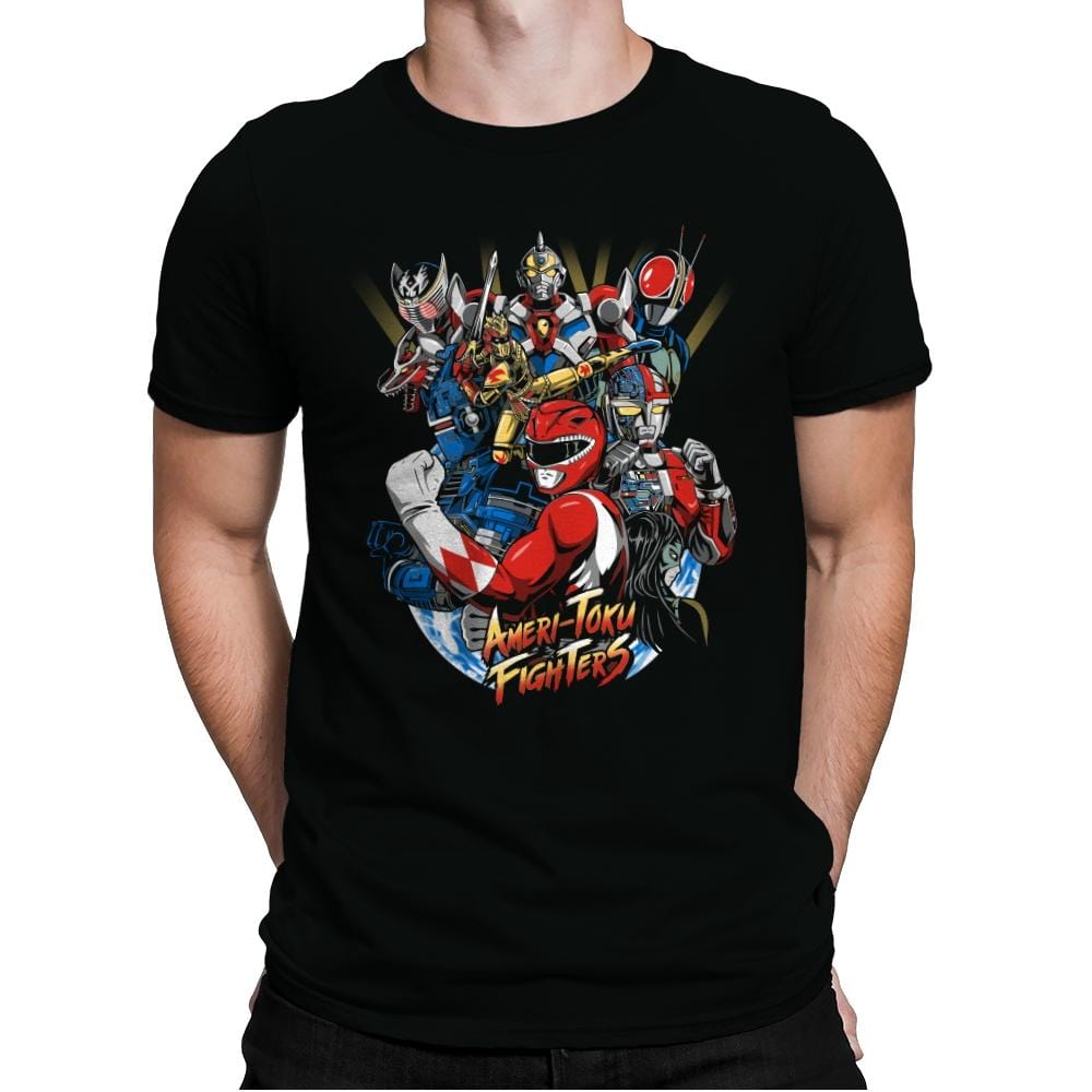 Ameri-Toku Fighters - Mens Premium T-Shirts RIPT Apparel Small / Black