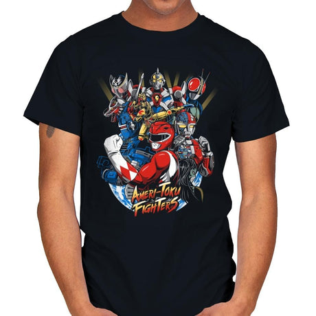 Ameri-Toku Fighters - Mens T-Shirts RIPT Apparel Small / Black