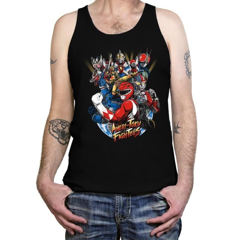 Ameri-Toku Fighters - Tanktop Tanktop RIPT Apparel X-Small / Black