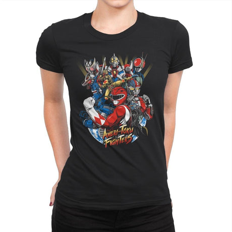 Ameri-Toku Fighters - Womens Premium T-Shirts RIPT Apparel Small / Black