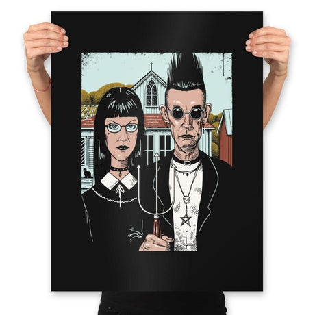 American Goth - Prints Posters RIPT Apparel 18x24 / Black