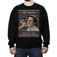 American Santa - Ugly Holiday - Crew Neck Sweatshirt Crew Neck Sweatshirt RIPT Apparel Small / Black