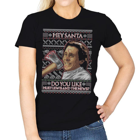 American Santa - Ugly Holiday - Womens T-Shirts RIPT Apparel Small / Black