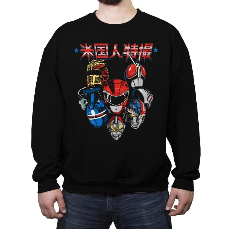 American Toku - Anytime - Crew Neck Sweatshirt Crew Neck Sweatshirt RIPT Apparel Small / Black