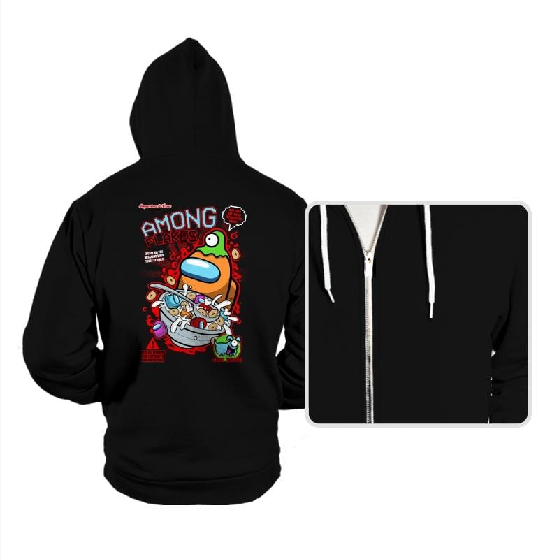 Among Flakes - Hoodies Hoodies RIPT Apparel Small / Black