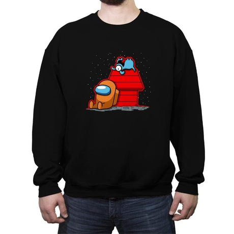 Among Nuts - Crew Neck Sweatshirt Crew Neck Sweatshirt RIPT Apparel Small / Black