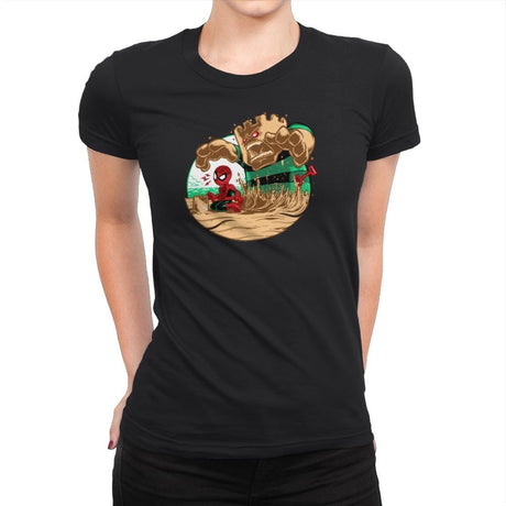 An Amazing Sand Castle - 80s Blaarg - Womens Premium T-Shirts RIPT Apparel Small / Black