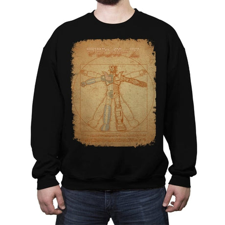 Anatomy of a Z Robot - Crew Neck Sweatshirt Crew Neck Sweatshirt RIPT Apparel Small / Black