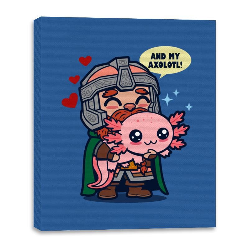 And My Axolotl! - Canvas Wraps Canvas Wraps RIPT Apparel 16x20 / Royal