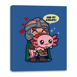 And My Axolotl! - Canvas Wraps Canvas Wraps RIPT Apparel 16x20 / Royal