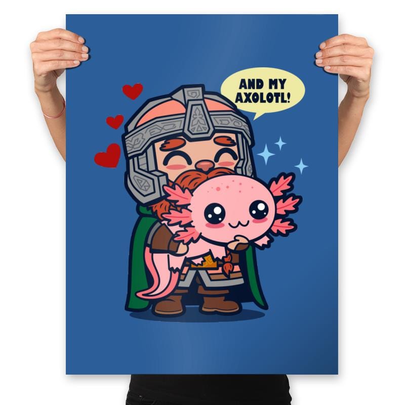 And My Axolotl! - Prints Posters RIPT Apparel 18x24 / Royal