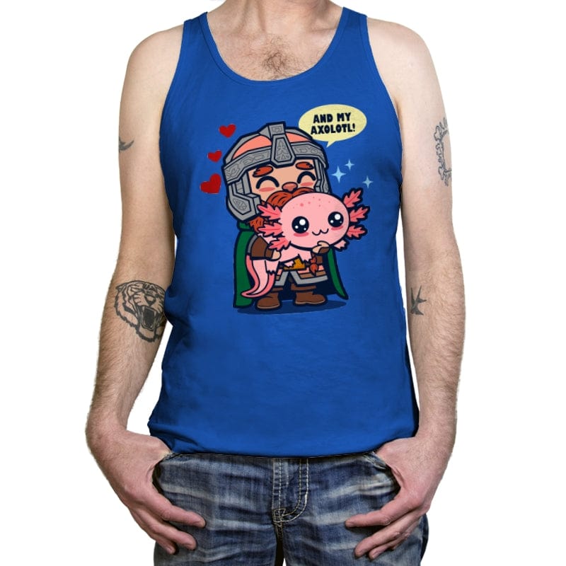 And My Axolotl! - Tanktop Tanktop RIPT Apparel X-Small / True Royal