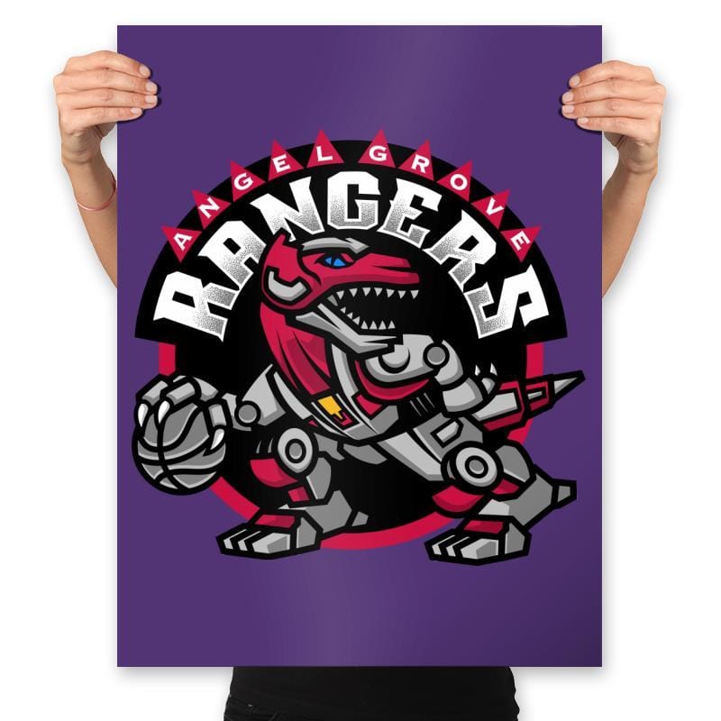 Angel Grove Rangers - Prints Posters RIPT Apparel 18x24 / Purple