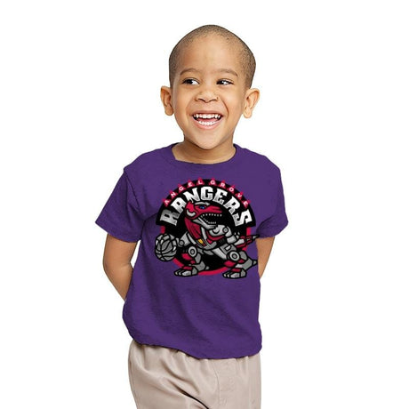 Angel Grove Rangers - Youth T-Shirts RIPT Apparel X-small / Purple