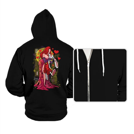 Animated Kiss - Hoodies Hoodies RIPT Apparel Small / Black