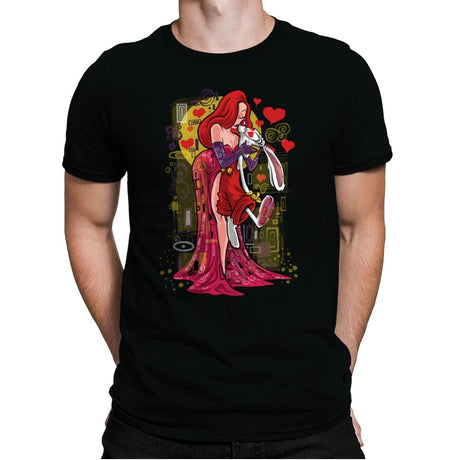 Animated Kiss - Mens Premium T-Shirts RIPT Apparel Small / Black