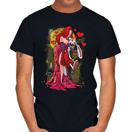 Animated Kiss - Mens T-Shirts RIPT Apparel Small / Black