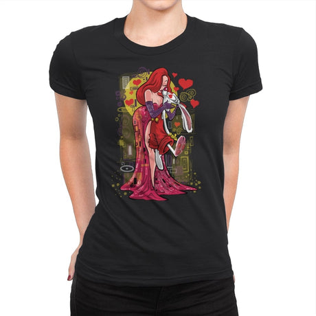 Animated Kiss - Womens Premium T-Shirts RIPT Apparel Small / Black