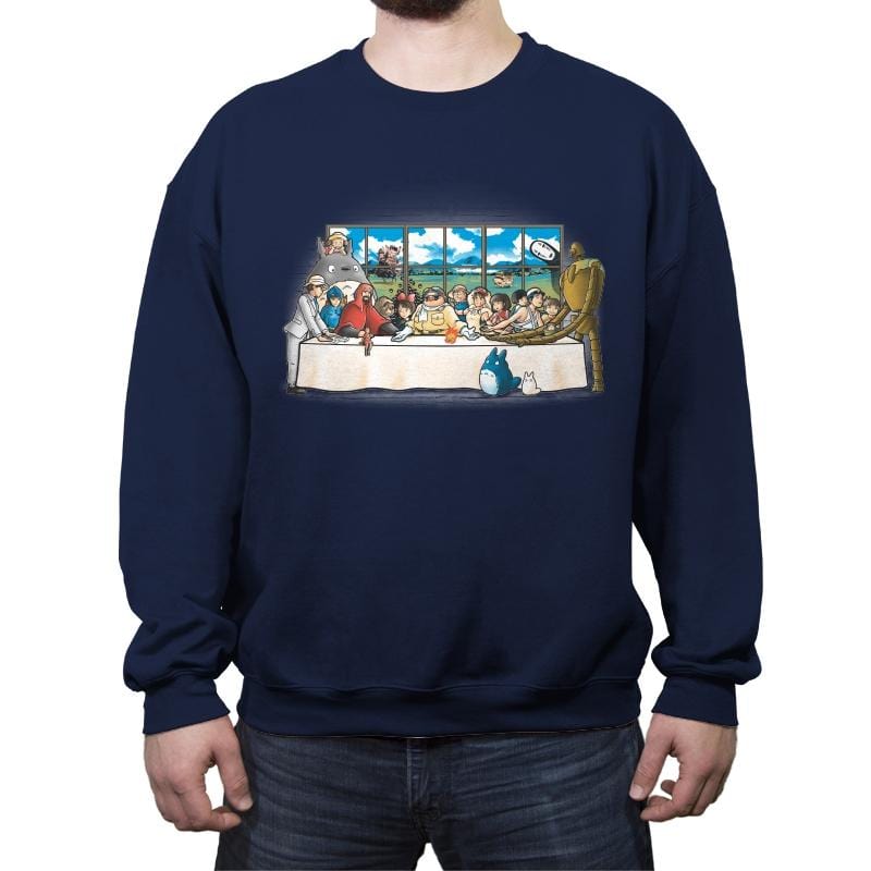 Anime Dinner - Crew Neck Sweatshirt Crew Neck Sweatshirt RIPT Apparel Small / Navy