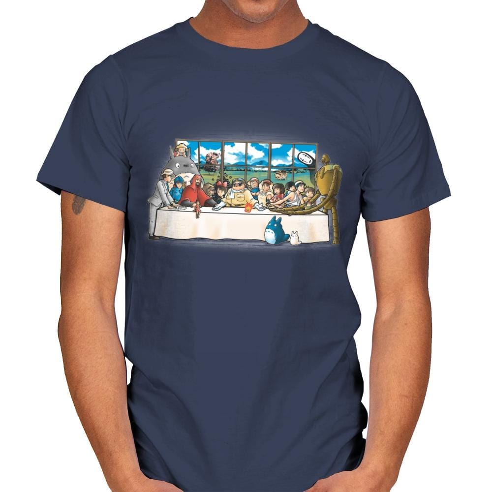 Anime Dinner - Mens T-Shirts RIPT Apparel Small / Navy