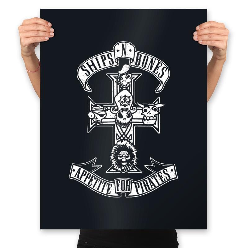 Appetite For Pirates - Prints Posters RIPT Apparel 18x24 / Black