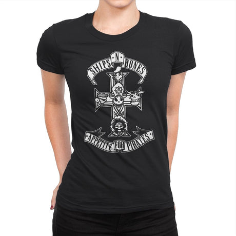 Appetite For Pirates - Womens Premium T-Shirts RIPT Apparel Small / Black