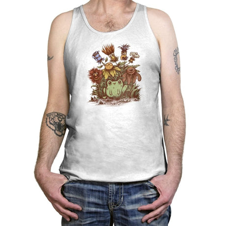 April Showers Bring Strange Flowers - Tanktop Tanktop RIPT Apparel X-Small / White