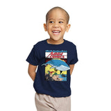 Aqua Comics #1 - Youth T-Shirts RIPT Apparel X-small / Navy