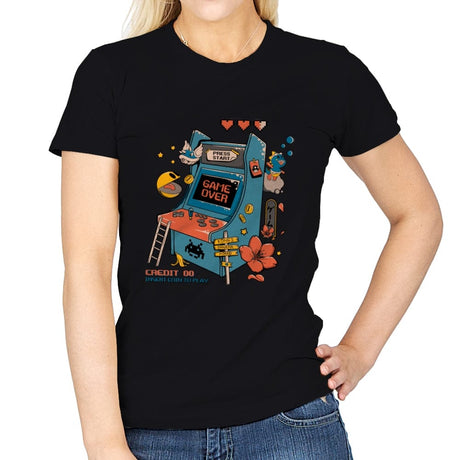 Arcade Game Remix - Womens T-Shirts RIPT Apparel Small / Black