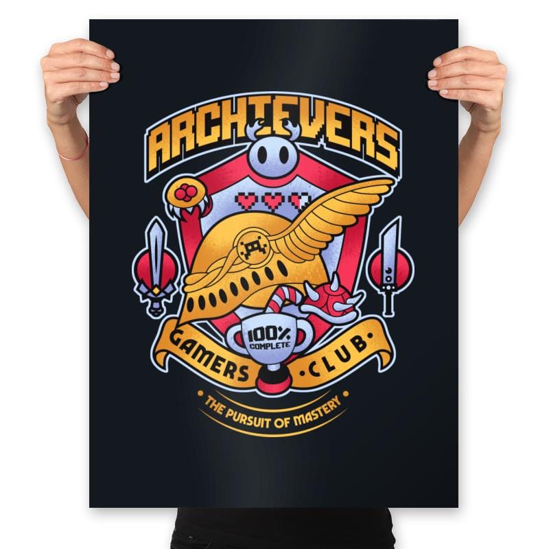 Archievers Gamers Club - Prints Posters RIPT Apparel 18x24 / Black