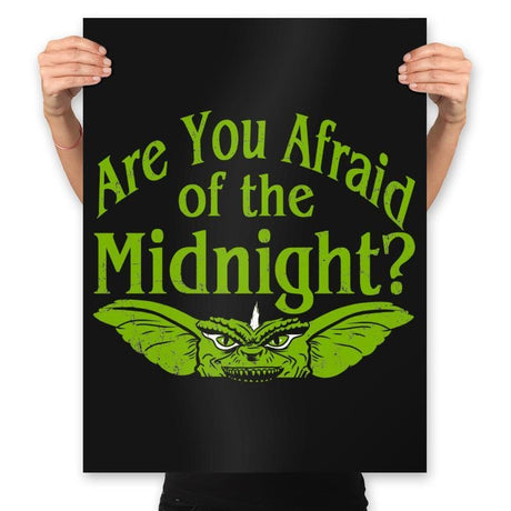 Are you afraid of the Midnight? - Prints Posters RIPT Apparel 18x24 / Black