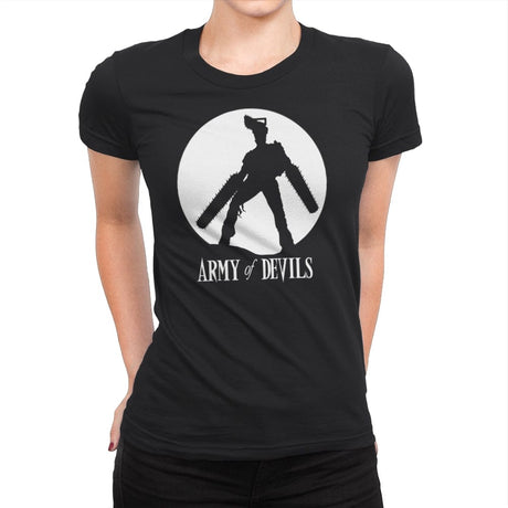 Army of Devils - Womens Premium T-Shirts RIPT Apparel Small / Black